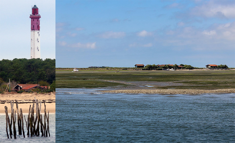 Phare du Cap Ferret et Cabanes ostréicoles de l'ile aux oiseaux